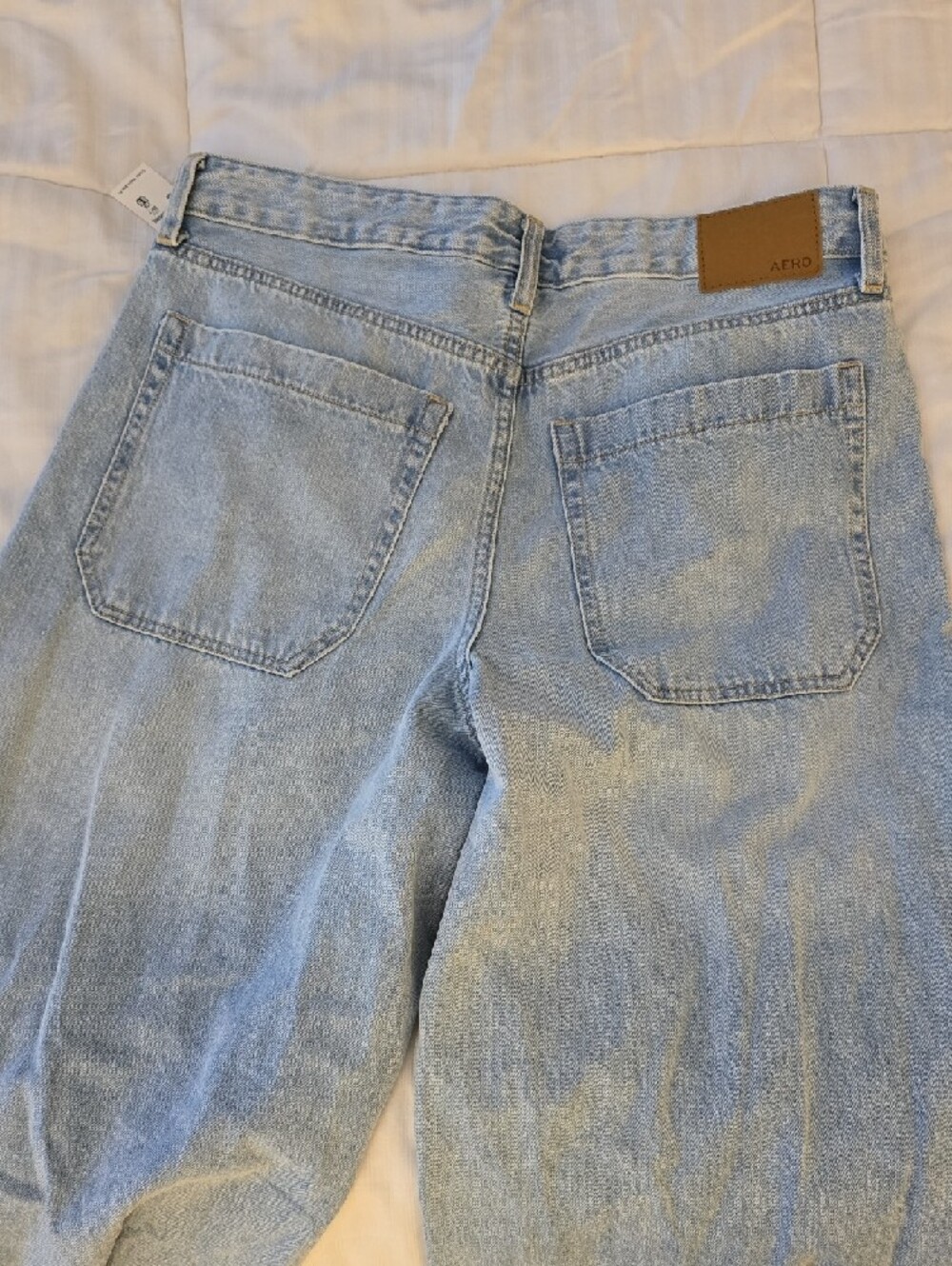 Aeropostale Women's Light Blue Wide Leg Jeans - Super Baggy - Picture 3 of 3